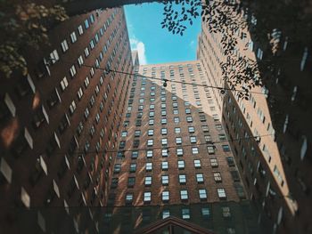 Low angle view of modern building in city
