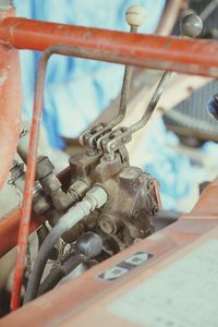 Close-up of motorcycle