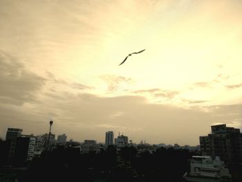 View of city at dusk