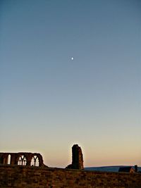 Low angle view of built structure against clear sky