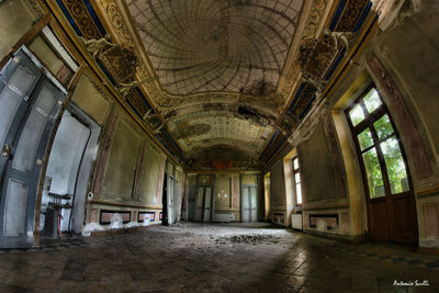 Interior of abandoned building