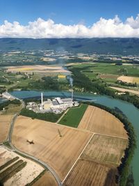 Aerial view of landscape against sky