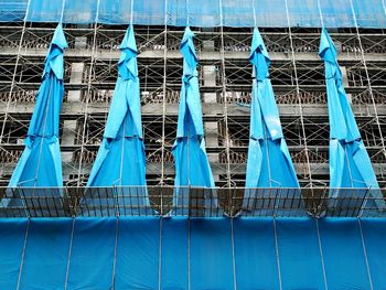 Low angle view of building under construction