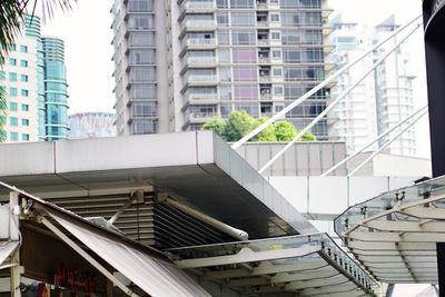 Low angle view of buildings in city