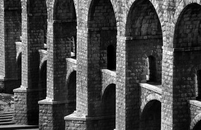 Arch bridge over river