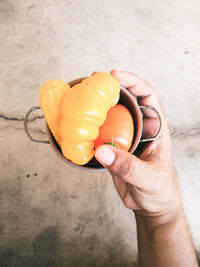 Close-up of person holding ice cream