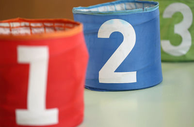 Close-up of sign board