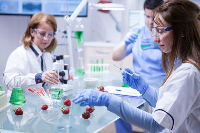 Female scientist working in laboratory