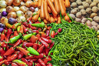 Vegetables for sale at market stall