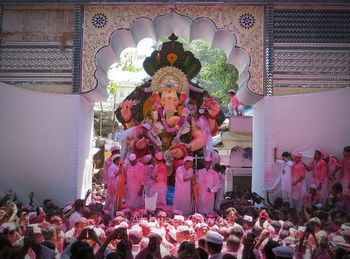 Group of people in temple