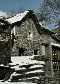 Low angle view of built structure against sky