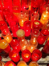 Colorful lanterns in row