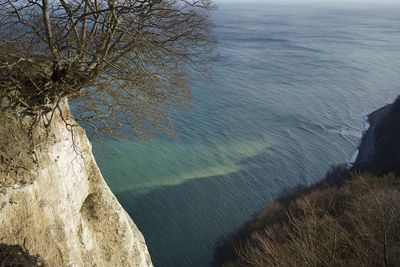 High angle view of sea