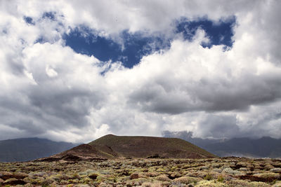 Scenic view of mountain against sky