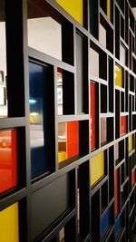 View of multi colored built structure