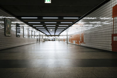 View of empty subway