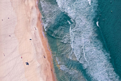 High angle view of beach