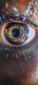 Digital composite image of person eye