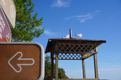 Low angle view of built structure against sky