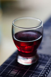 Close-up of beer in glass