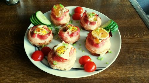 Directly above shot of salad in plate