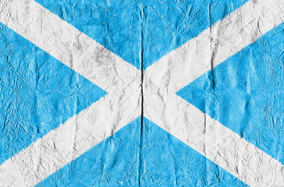 Full frame shot of scottish flag on paper