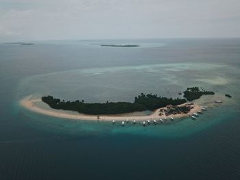 High angle view of seascape