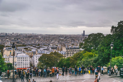 View on paris from top of the montmartre hill.