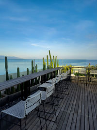 Beautiful view at hotel rooftop in lovina, bali, indonesia.