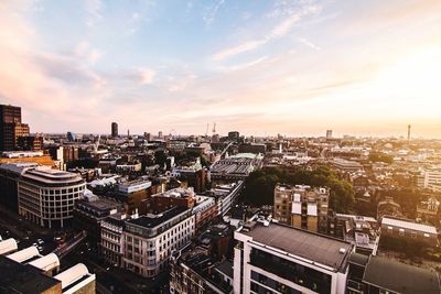 Cityscape at sunset