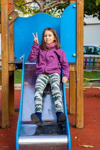 Girl playing at park