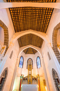 Low angle view of ceiling of building