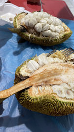 Close-up of food on table