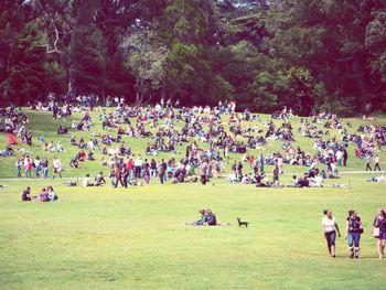 Group of people in park