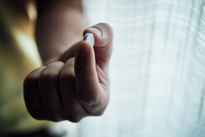 Close-up of human hand