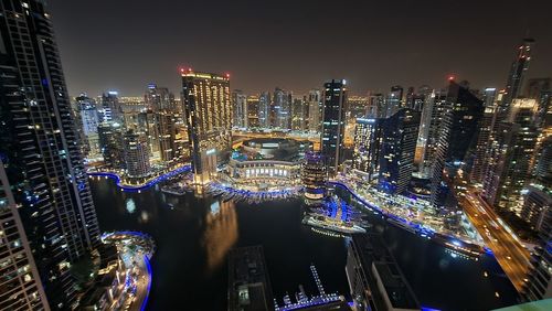 Marina dubai, night skyfall, 