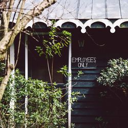 Built structure with trees in background
