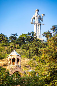 Statue of temple against clear sky