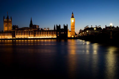 City lit up at night