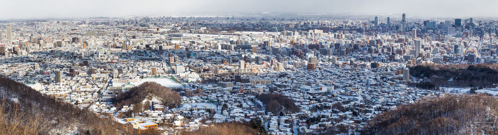 High angle view of cityscape