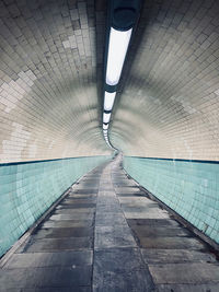 High angle view of escalator