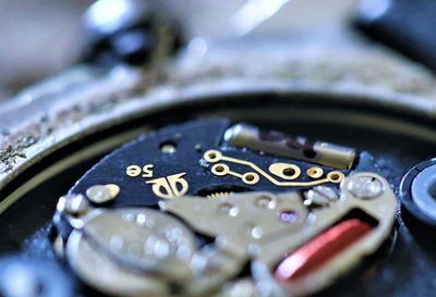 Close-up of watch