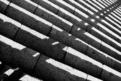 High angle view of zebra crossing on road