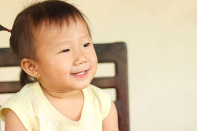 Close-up portrait of cute boy