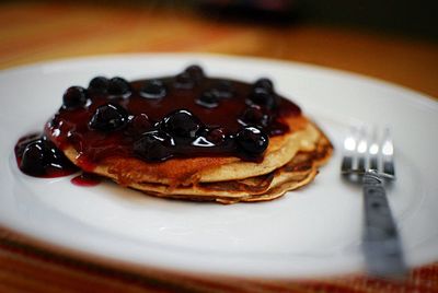 Close-up of dessert in plate