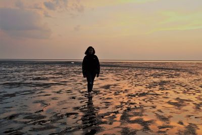 Enjoying a summer sunset in the waddensea