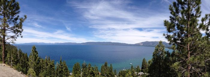 Panoramic view of lake against sky