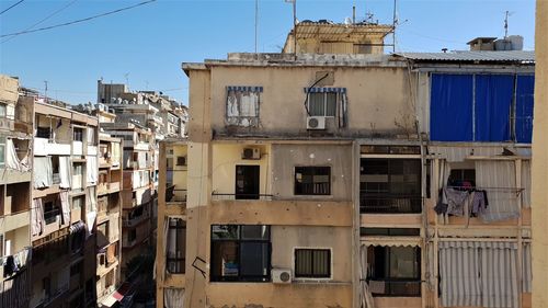 Low angle view of building against sky