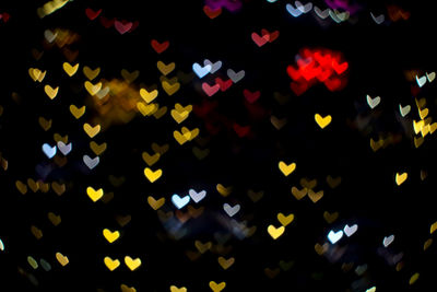 Defocused image of illuminated lights