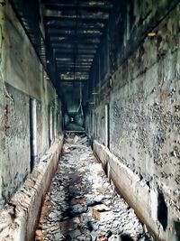 Interior of abandoned building